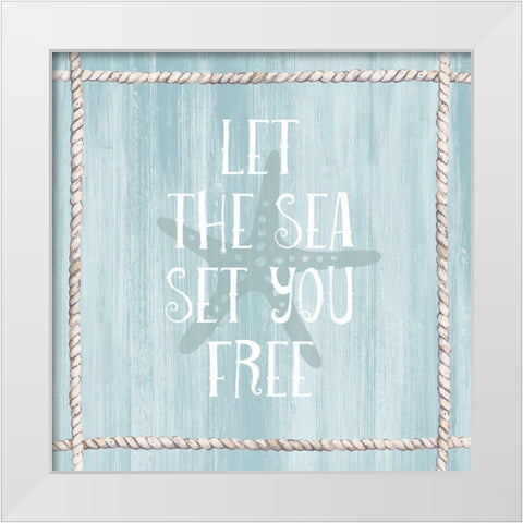 Let the Sea White Modern Wood Framed Art Print by Jill, Susan