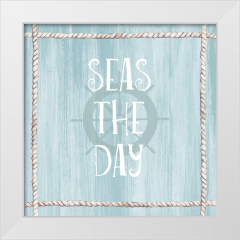 Seas the Day White Modern Wood Framed Art Print by Jill, Susan