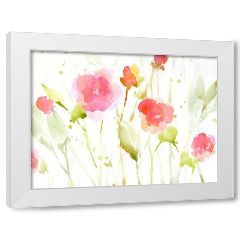 Wild Roses II White Modern Wood Framed Art Print by Swatland, Katie