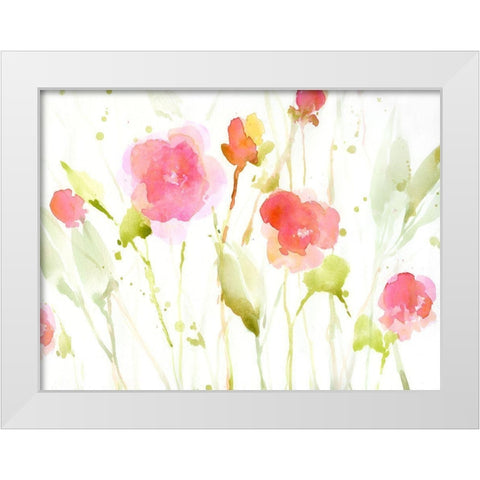 Wild Roses II White Modern Wood Framed Art Print by Swatland, Katie