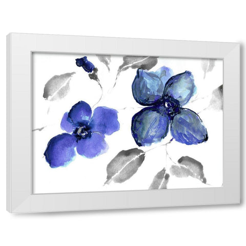 Indigo Enchantment I White Modern Wood Framed Art Print by Swatland, Katie