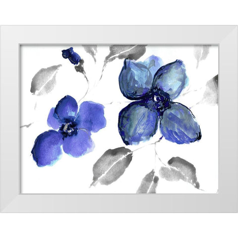 Indigo Enchantment I White Modern Wood Framed Art Print by Swatland, Katie