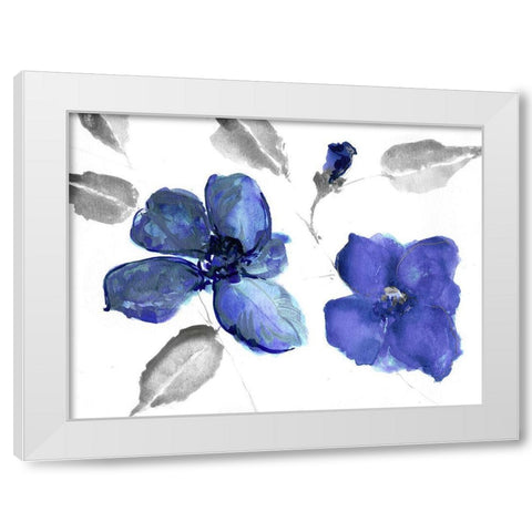 Indigo Enchantment II White Modern Wood Framed Art Print by Swatland, Katie