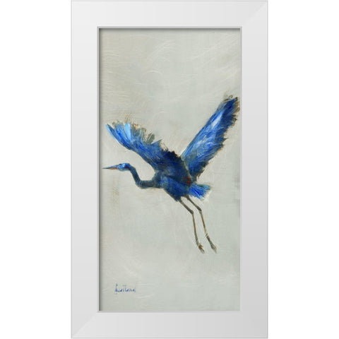 Blue Heron II White Modern Wood Framed Art Print by Swatland, Katie