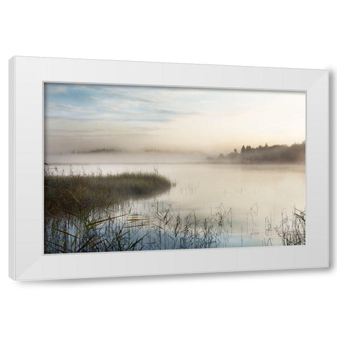 A New Day White Modern Wood Framed Art Print by Weisz, Irene
