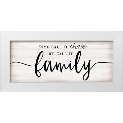 Family Chaos White Modern Wood Framed Art Print by Carpentieri, Natalie