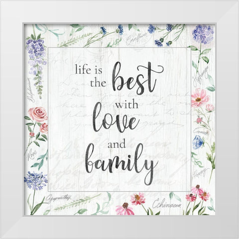 Love and Family White Modern Wood Framed Art Print by Brockmon, Kristen