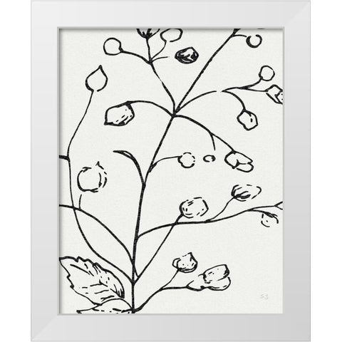 Botanical Sketch I White Modern Wood Framed Art Print by Jill, Susan