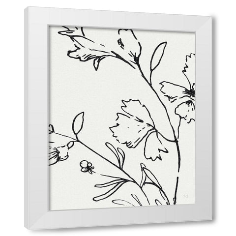 Botanical Sketch II White Modern Wood Framed Art Print by Jill, Susan