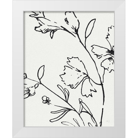 Botanical Sketch II White Modern Wood Framed Art Print by Jill, Susan