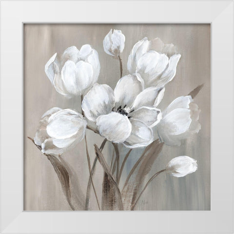 Wild Spring White Modern Wood Framed Art Print by Nan