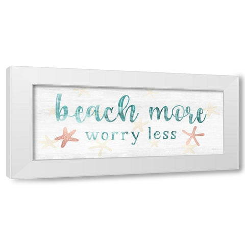 Beach More White Modern Wood Framed Art Print by Carpentieri, Natalie