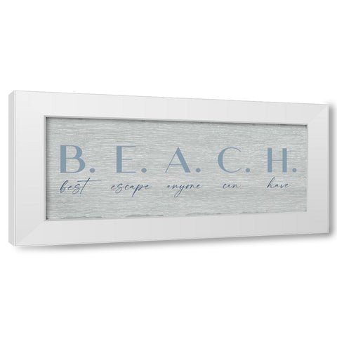 Best Escape White Modern Wood Framed Art Print by CAD Designs