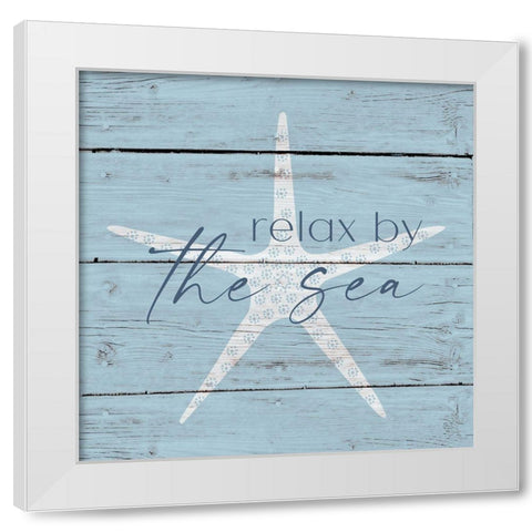 Relax By the Sea White Modern Wood Framed Art Print by Jill, Susan