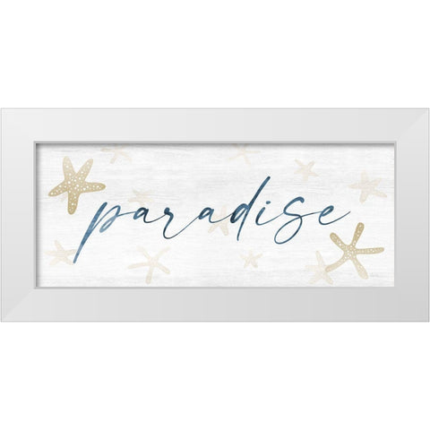Paradise White Modern Wood Framed Art Print by Carpentieri, Natalie