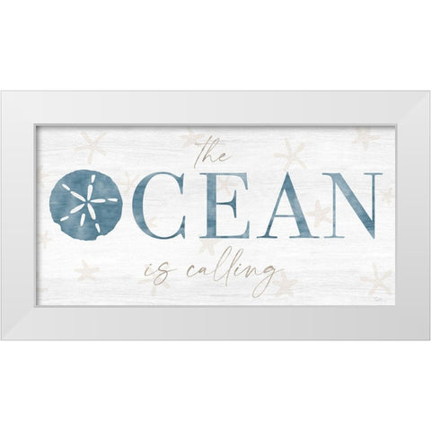 The Ocean White Modern Wood Framed Art Print by Carpentieri, Natalie