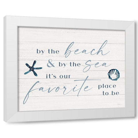 By the Beach White Modern Wood Framed Art Print by Carpentieri, Natalie