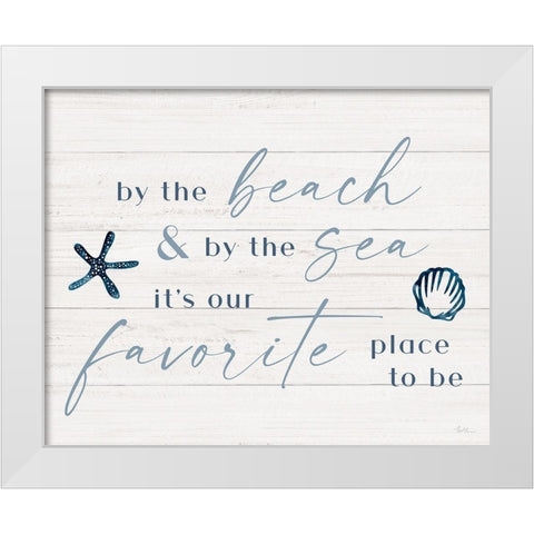 By the Beach White Modern Wood Framed Art Print by Carpentieri, Natalie