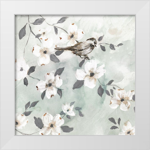 Spring Solo Serenade II White Modern Wood Framed Art Print by Nan