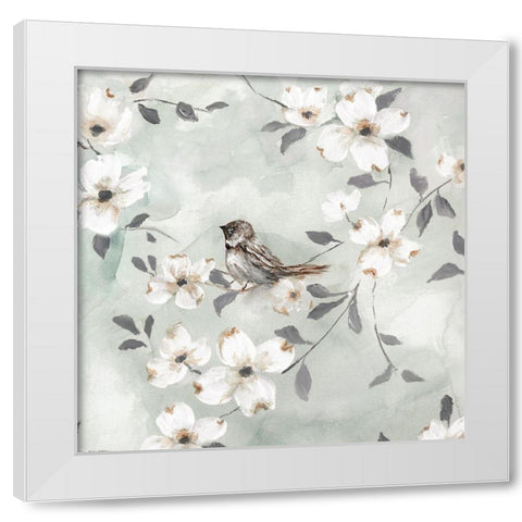 Spring Solo Serenade III White Modern Wood Framed Art Print by Nan