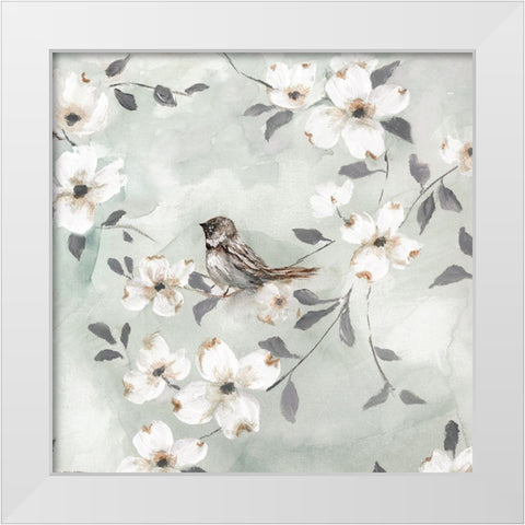 Spring Solo Serenade III White Modern Wood Framed Art Print by Nan