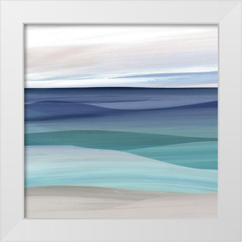 Blue Valley I White Modern Wood Framed Art Print by Robinson, Carol