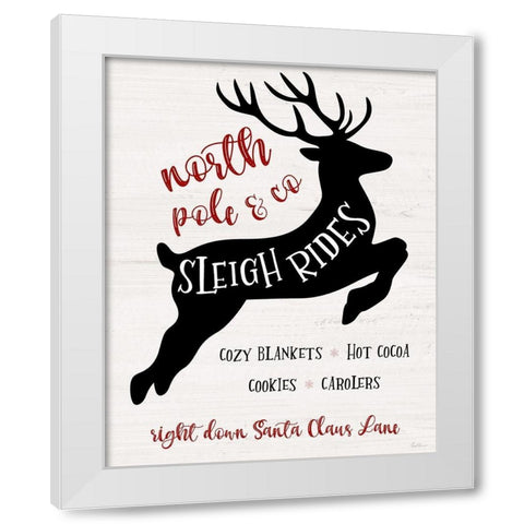 Sleigh Rides White Modern Wood Framed Art Print by Carpentieri, Natalie
