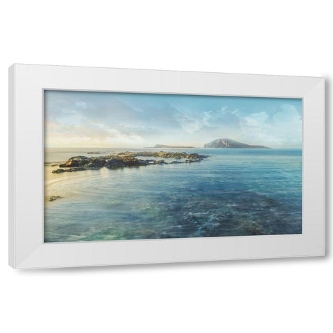Faraway White Modern Wood Framed Art Print by Calascibetta, Mike