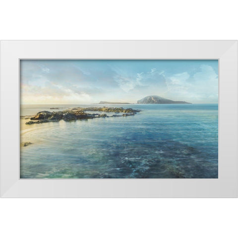 Faraway White Modern Wood Framed Art Print by Calascibetta, Mike