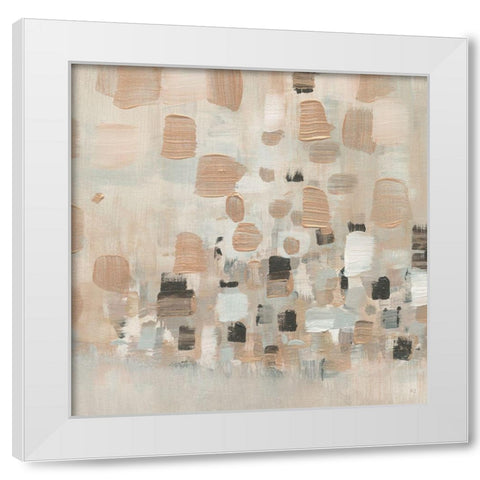 Skipping Rocks White Modern Wood Framed Art Print by Jill, Susan