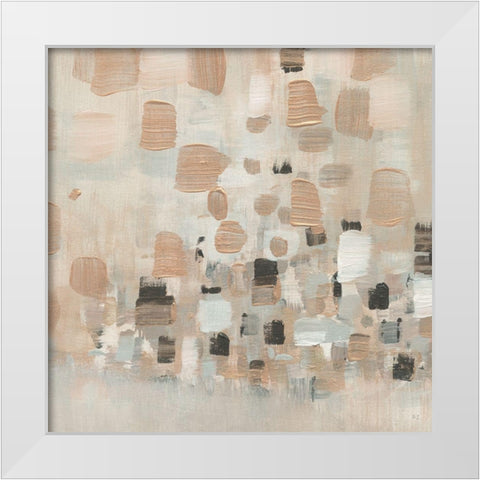 Skipping Rocks White Modern Wood Framed Art Print by Jill, Susan