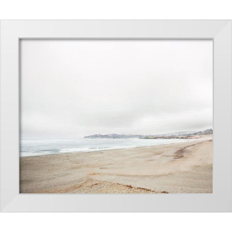 Carmel Beach White Modern Wood Framed Art Print by Delimont, Danita