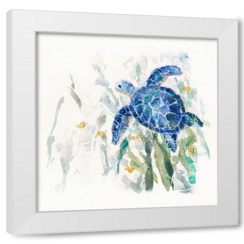 Turtle Cove II White Modern Wood Framed Art Print by Swatland, Sally