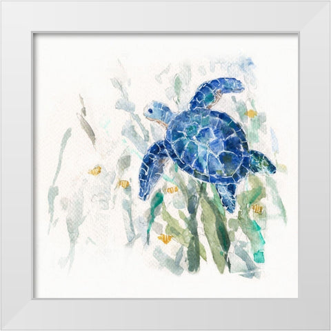 Turtle Cove II White Modern Wood Framed Art Print by Swatland, Sally