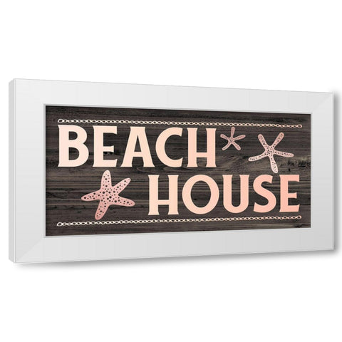 Beach House White Modern Wood Framed Art Print by Carpentieri, Natalie