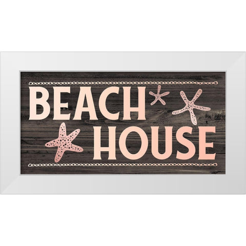 Beach House White Modern Wood Framed Art Print by Carpentieri, Natalie