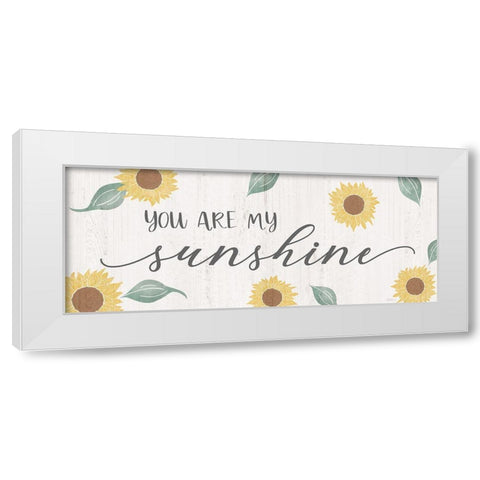 You are My Sunshine White Modern Wood Framed Art Print by Carpentieri, Natalie
