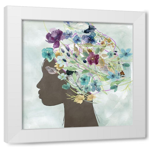 Flower Power Beauty II White Modern Wood Framed Art Print by Robinson, Carol