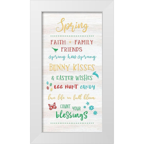Spring White Modern Wood Framed Art Print by CAD Designs
