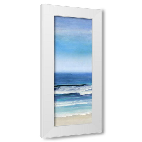 Breaking Waves I White Modern Wood Framed Art Print by Swatland, Sally