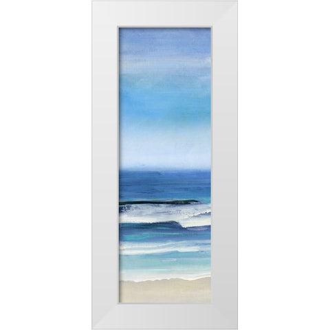 Breaking Waves I White Modern Wood Framed Art Print by Swatland, Sally