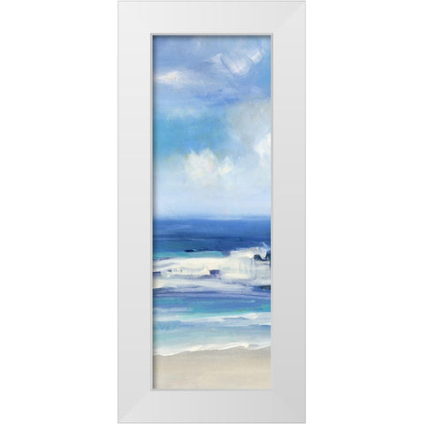 Breaking Waves II White Modern Wood Framed Art Print by Swatland, Sally