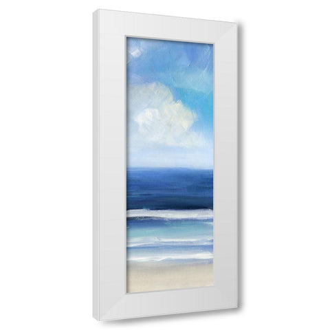 Breaking Waves III White Modern Wood Framed Art Print by Swatland, Sally