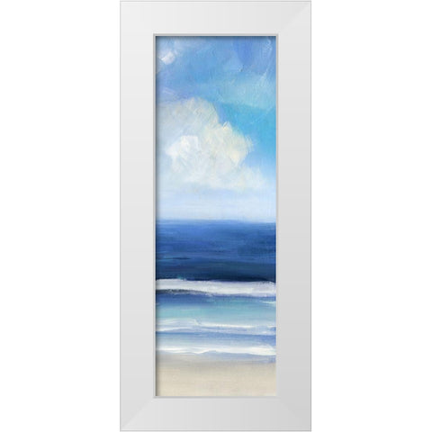 Breaking Waves III White Modern Wood Framed Art Print by Swatland, Sally