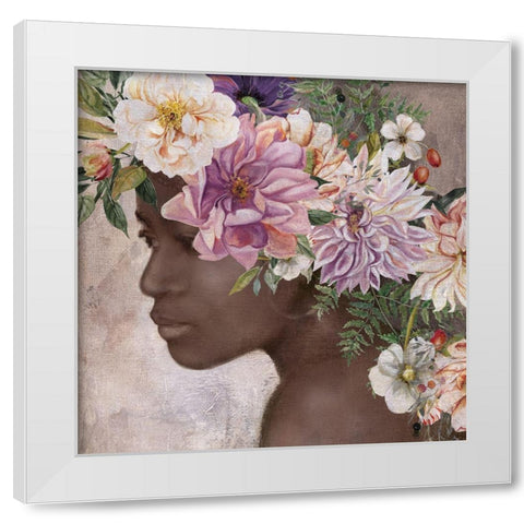 Deep In Thought II White Modern Wood Framed Art Print by Robinson, Carol
