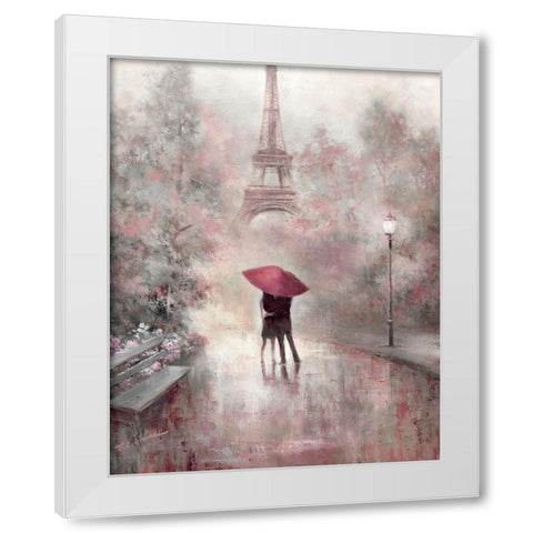 Blush Reflections White Modern Wood Framed Art Print by Chiu, T.C.