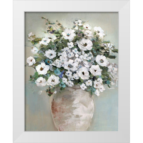 Garden Delight White Modern Wood Framed Art Print by Swatland, Sally