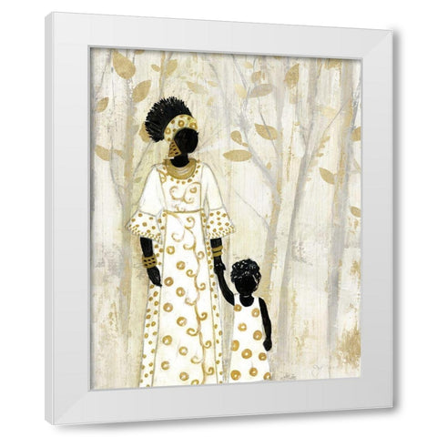 Generation of Footsteps White Modern Wood Framed Art Print by Tava Studios