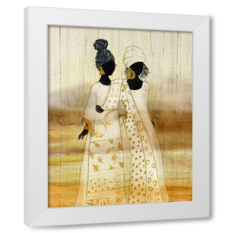 Walk By Faith White Modern Wood Framed Art Print by Tava Studios