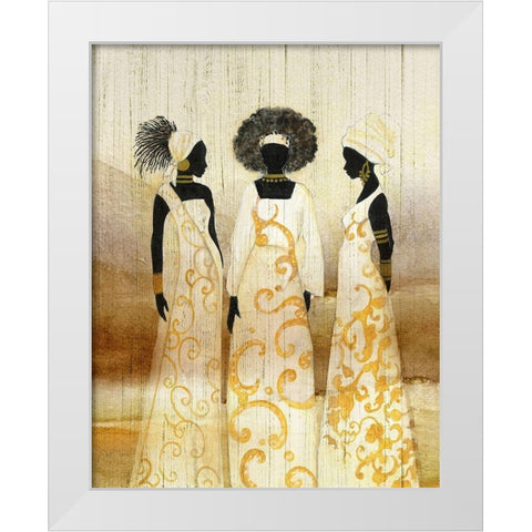Sisterhood White Modern Wood Framed Art Print by Tava Studios